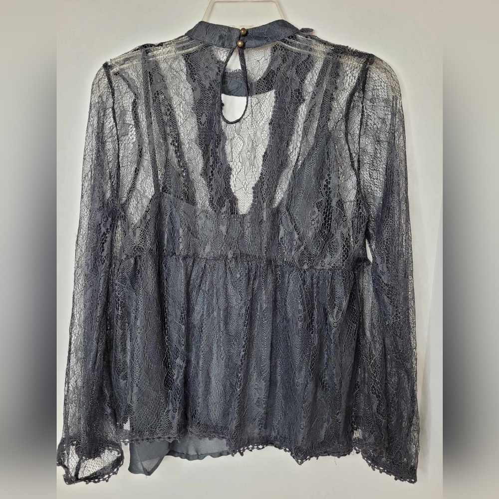 Black Lace Altard State Blouse Women's Size Medium